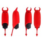 Красный вибростимулятор Devol Mini Vibrator - 8,5 см