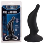Чёрная анальная пробка ASS JACKER - 12 см