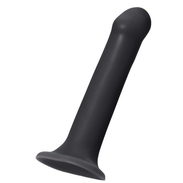 Черный фаллос на присоске Silicone Bendable Dildo XL - 20 см