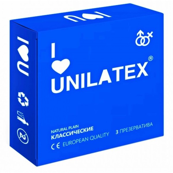 Классические презервативы Unilatex Natural Plain - 3 шт