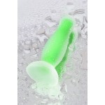 Зеленая, светящаяся в темноте анальная втулка Mortimer Glow - 12,5 см