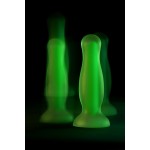 Зеленая, светящаяся в темноте анальная втулка Mortimer Glow - 12,5 см
