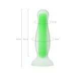 Зеленая, светящаяся в темноте анальная втулка Mortimer Glow - 12,5 см