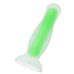 Зеленая, светящаяся в темноте анальная втулка Mortimer Glow - 12,5 см