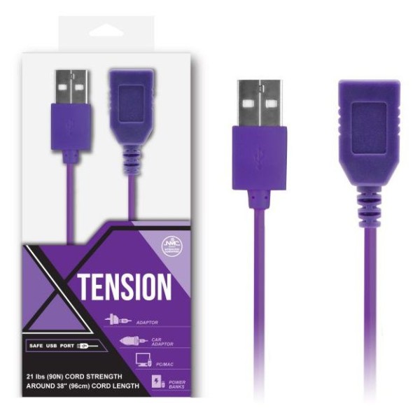 Фиолетовый удлинитель USB-провода - 100 см