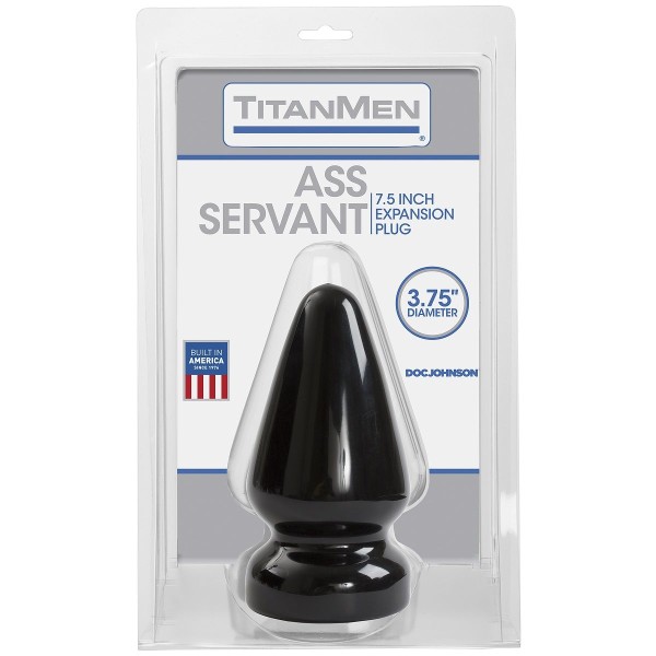 Большая анальная пробка Titanmen Tools Butt Plug 375  Diameter Ass Servant - 19 см