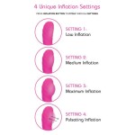 Розовый вибромассажер Insatiable G Inflatable G-Wand с функцией расширения - 21,5 см
