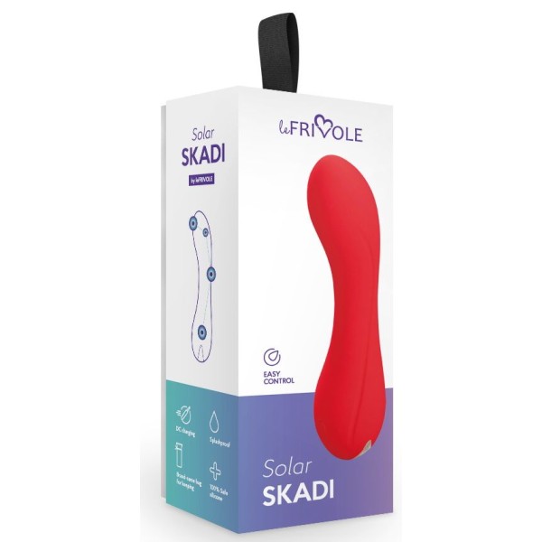 Красный мини-вибратор Skadi - 11,7 см