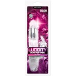 Прозрачный вибратор с клиторальным зайкой Lucidity Big Bang Light Up Vibe - 16 см