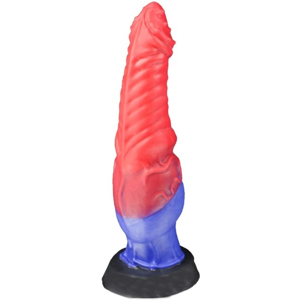 Красно-синий фаллоимитатор  Гиппогриф large  - 27 см