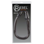 Черный двусторонний анальный плаг с гибким соединением Double Plug