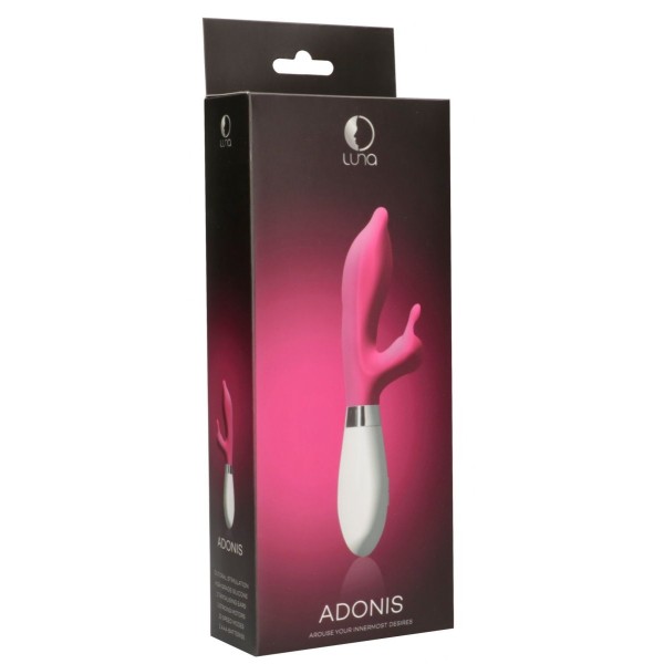 Розовый вибратор-кролик Adonis - 21,5 см