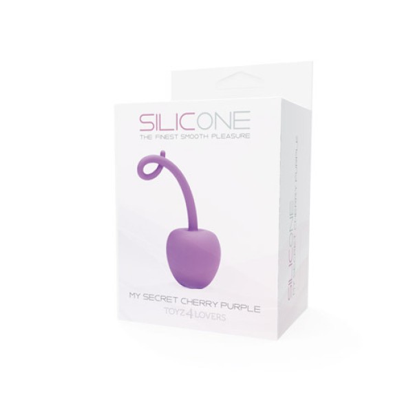 Фиолетовый анальный стимулятор SILICONE MY SECRET CHERRY - 11 см