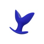 Синяя силиконовая расширяющая анальная втулка Bloom - 9,5 см