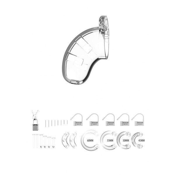 Прозрачный мужской пояс верности Cock Cage Model 13 Chastity 25