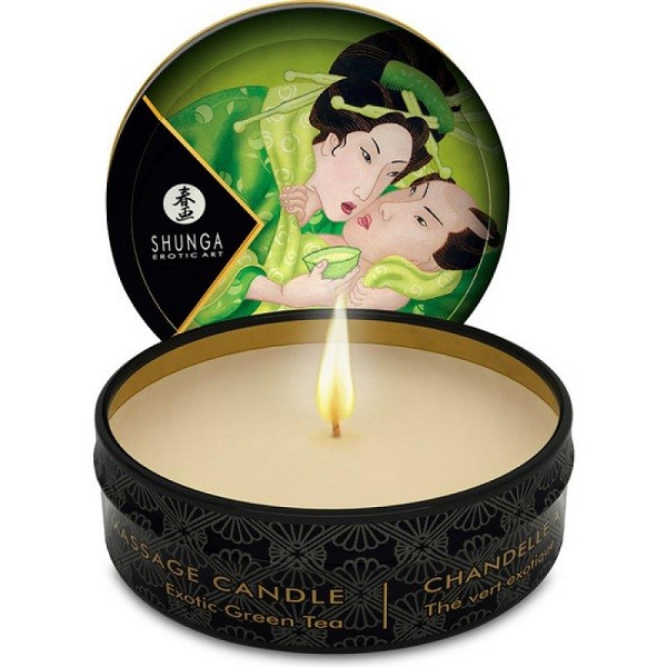 Массажная свеча Exotic Green Tea с ароматом зелёного чая - 30 мл