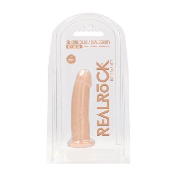 Телесный фаллоимитатор без мошонки Silicone Dildo Without Balls - 15,3 см