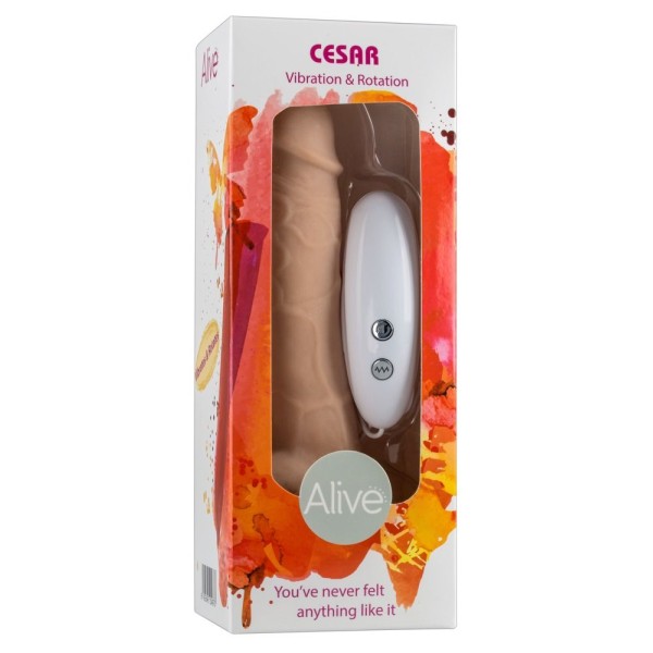 Телесный вибратор-ротатор на присоске Cesar Vibrator   Rotator - 17,5 см