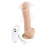 Телесный вибратор-ротатор на присоске Cesar Vibrator   Rotator - 17,5 см