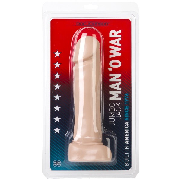 Телесный дилдо Jumbo Jack MAN O  WAR - 25 см