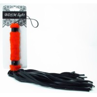 Нежная плеть с красным мехом BDSM Light - 43 см. Нежная плеть с красным мехом BDSM Light - 43 см.