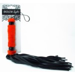 Нежная плеть с красным мехом BDSM Light - 43 см
