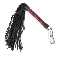 Черный флоггер с черно-красной ручкой Notabu - 41 см. Черный флоггер с черно-красной ручкой Notabu - 41 см.
