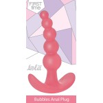 Розовая анальная пробка Bubbles Anal Plug - 11,5 см
