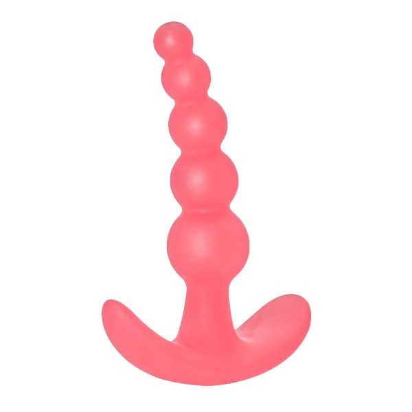 Розовая анальная пробка Bubbles Anal Plug - 11,5 см
