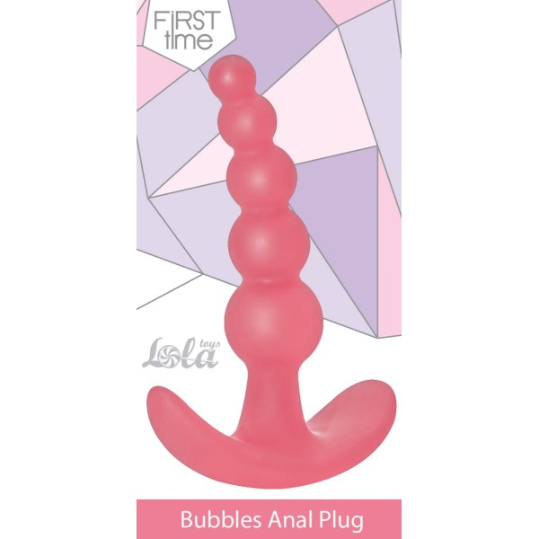 Розовая анальная пробка Bubbles Anal Plug - 11,5 см