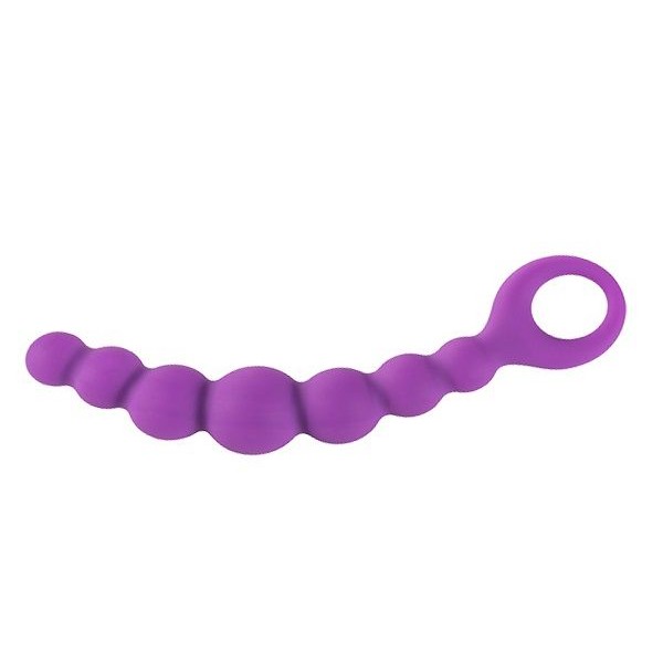 Фиолетовая анальная цепочка Bubble-Chain - 15 см