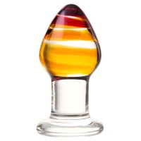 Стеклянная анальная пробка-стимулятор - 9 см. Стеклянная анальная пробка-стимулятор - 9 см.