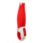 Красный вибратор Satisfyer Power Flower с лепестками - 18,8 см