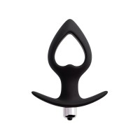 Черная вибровтулка с полой серединой в виде сердечка Cordis M - 14 см. Черная вибровтулка с полой серединой в виде сердечка Cordis M - 14 см.