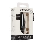 Черная анальная пробка для ношения Slim Butt Plug - 8,3 см