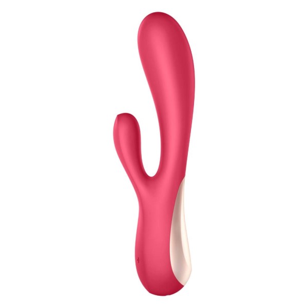 Красный вибратор-кролик Satisfyer Mono Flex с управлением через приложение - 20,4 см