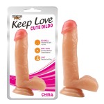 Телесный фаллоимитатор Cute Dildo - 17,5 см