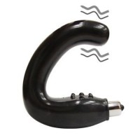 Чёрный массажёр простаты серии Sex Expert Чёрный массажёр простаты серии Sex Expert