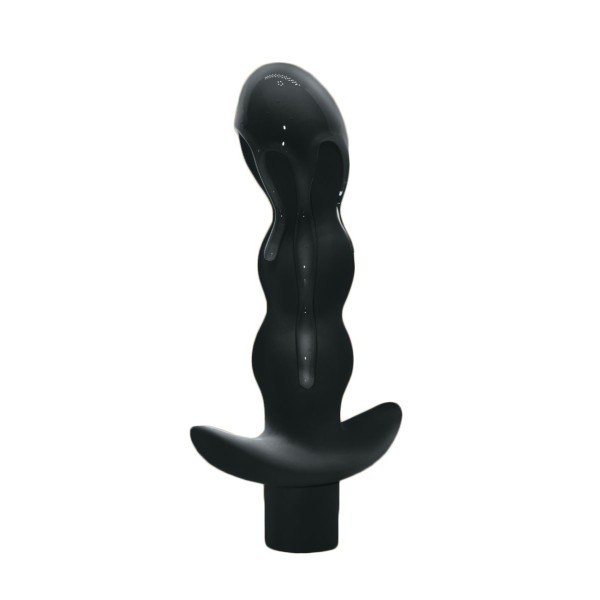Чёрный анальный вибромассажёр Naughty - 14,5 см