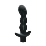 Чёрный анальный вибромассажёр Naughty - 14,5 см