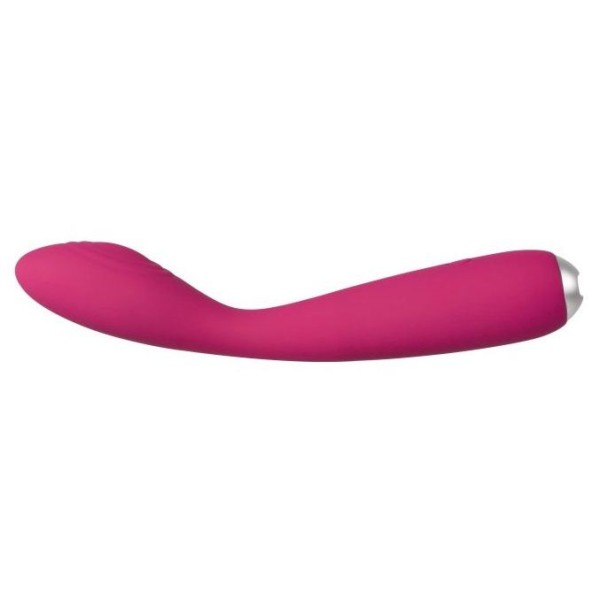 Ярко-розовый G-стимулятор IRIS Clitoral   G-spot Vibrator - 18 см