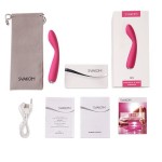 Ярко-розовый G-стимулятор IRIS Clitoral   G-spot Vibrator - 18 см
