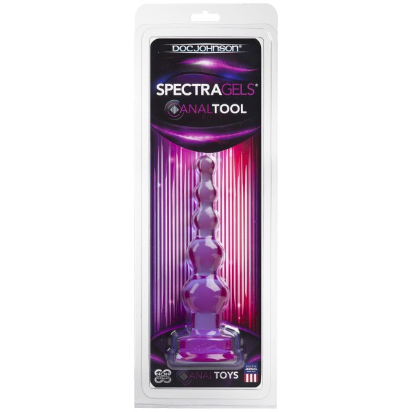Фиолетовая анальная ёлочка SpectraGels Purple Anal Tool - 17,5 см
