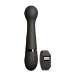 Черный вибромассажер Kegel Wand - 18,5 см