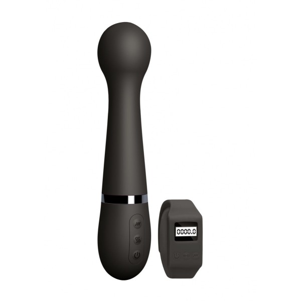 Черный вибромассажер Kegel Wand - 18,5 см