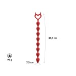 Бордовая анальная цепочка Bestla - 36,5 см