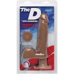 Телесный вибромассажер-реалистик на присоске Perfect D Vibrating 8  - 23 см