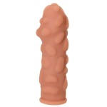 Телесная насадка на фаллос с крупными бугорками Extreme Sleeve 011 M-size - 14,7 см