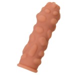 Телесная насадка на фаллос с крупными бугорками Extreme Sleeve 011 M-size - 14,7 см