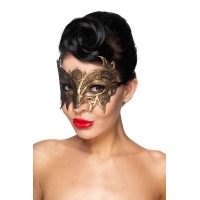 Золотистая карнавальная маска Андромеда 
